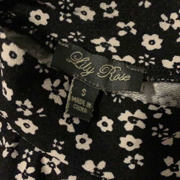 black flower dress - Picture 2 of 2